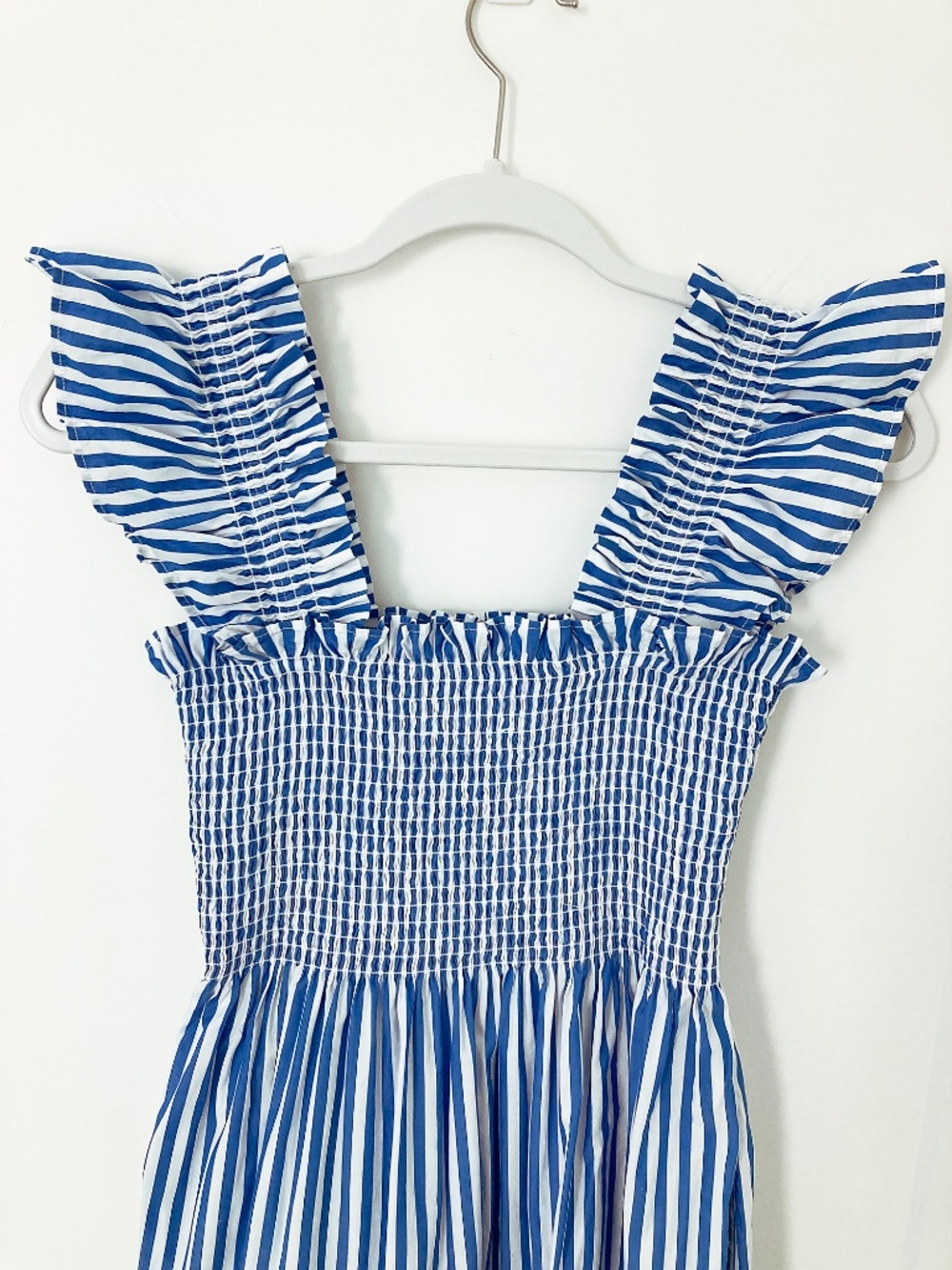 Hill House Sleeveless Midi Ellie Nap Dress in Blue & White Stripe - XS - Picture 5 of 6